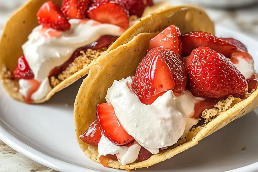 Strawberry Cheesecake Tacos