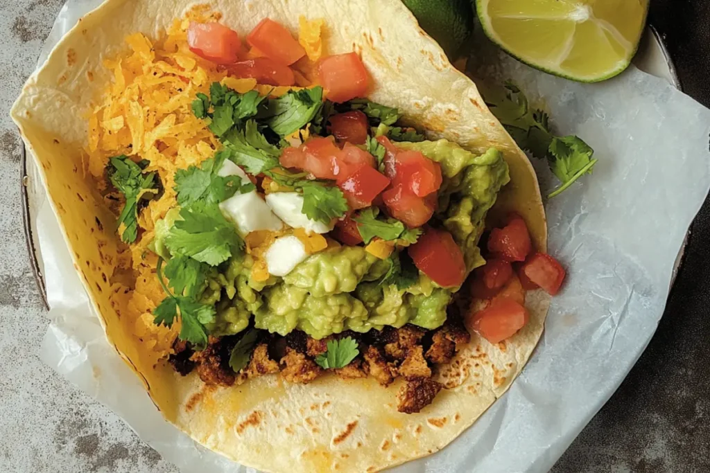 Cheese Guacamole Taco Recipe