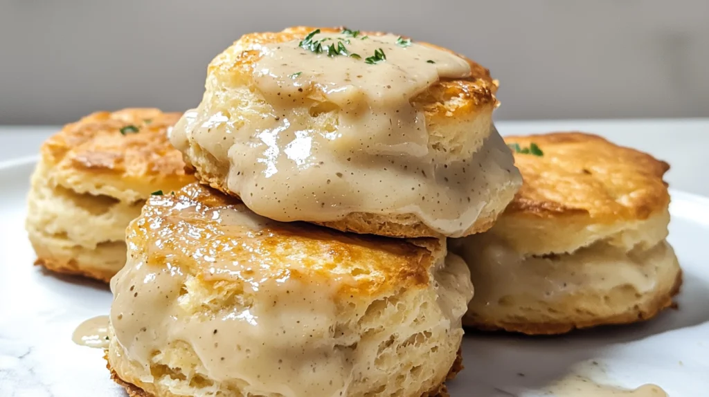 Sour Cream Biscuits and Gravy