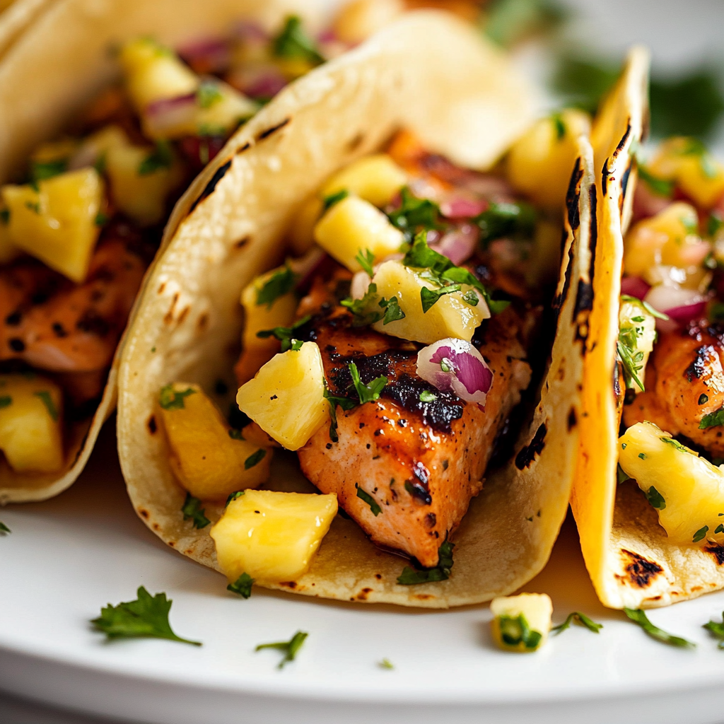 Chipotle Honey Salmon Tacos