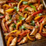 Sheet Pan Chicken Fajitas Dish