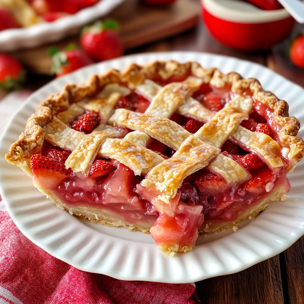 Strawberry rhubarb pie