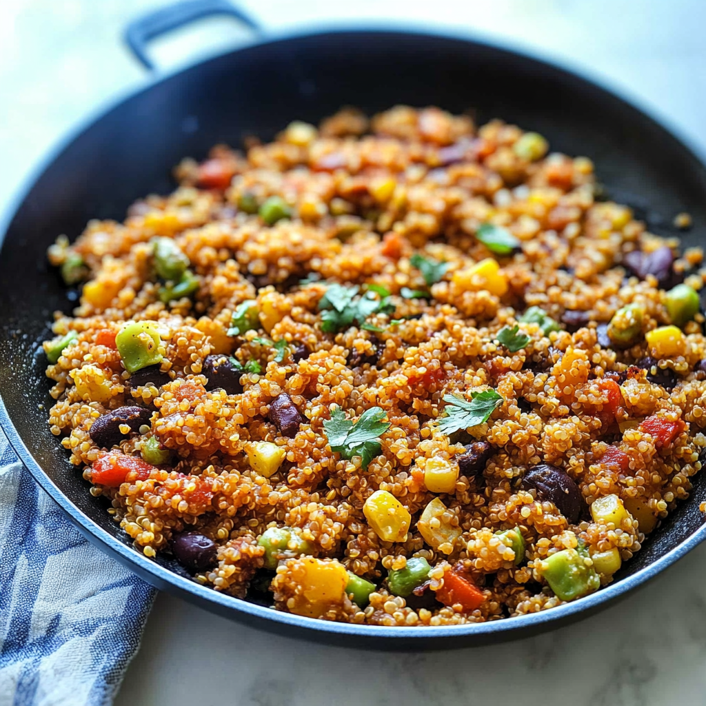 Recipe preparation for Quick One Pan Mexican Quinoa