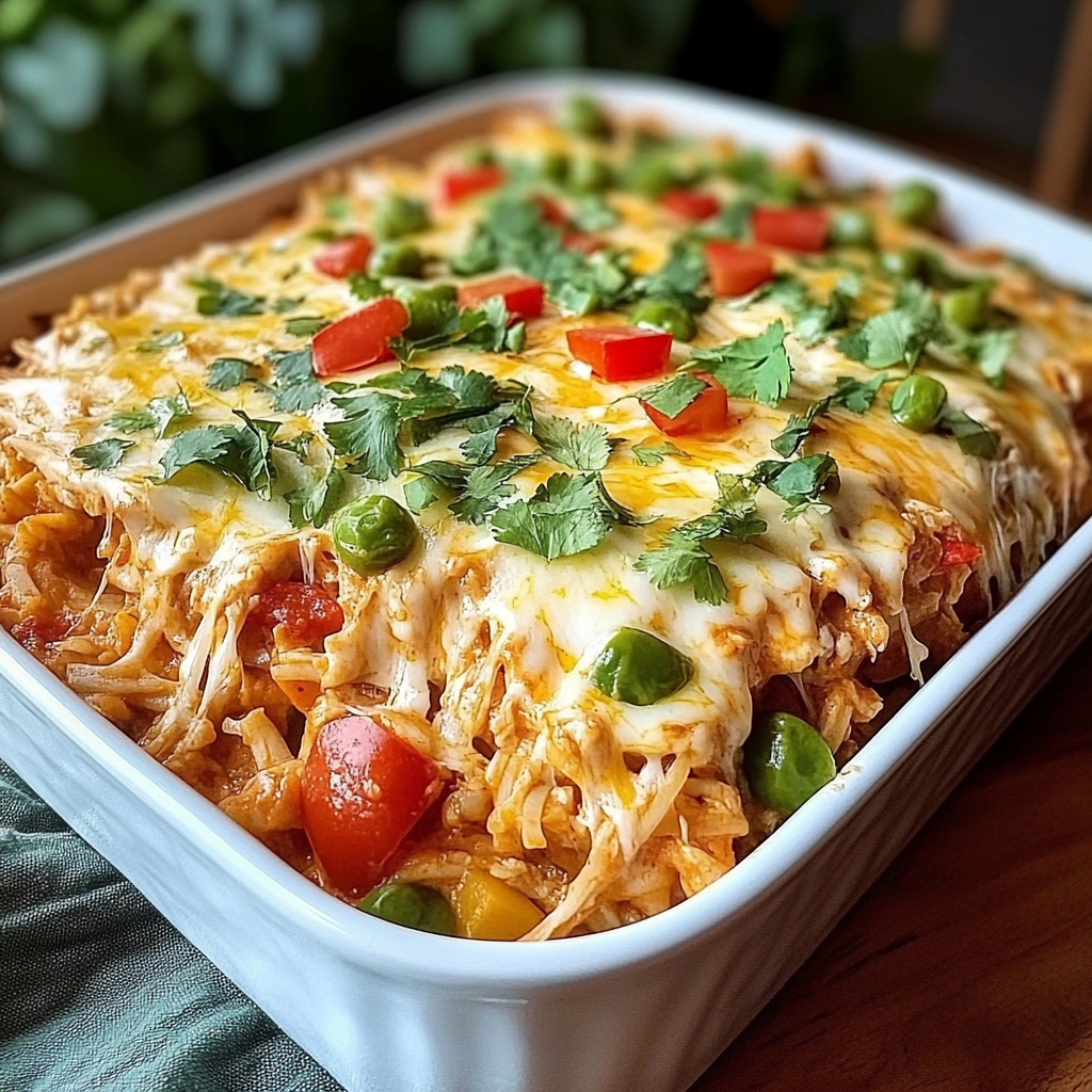 Recipe preparation for Fajita Chicken Casserole
