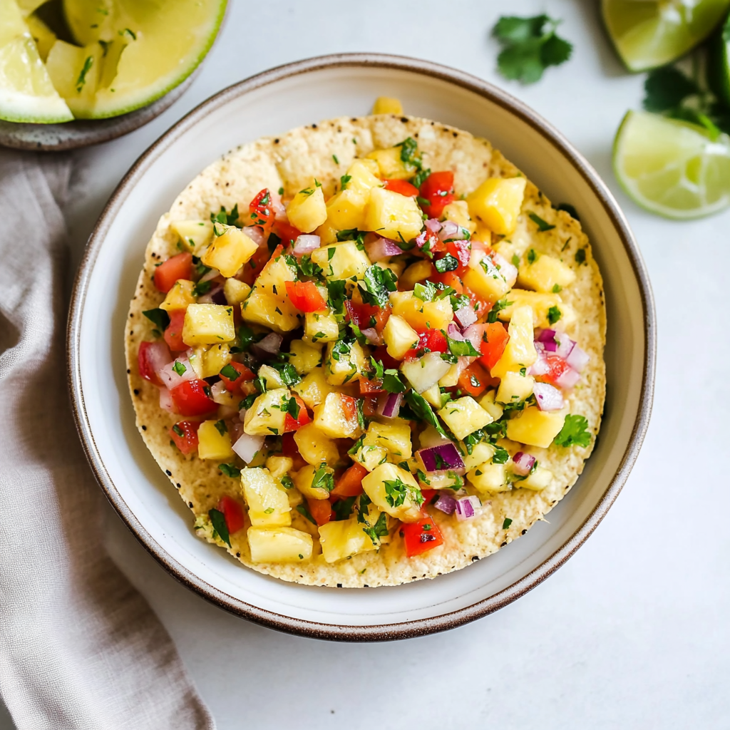 Recipe preparation for Pineapple Salsa
