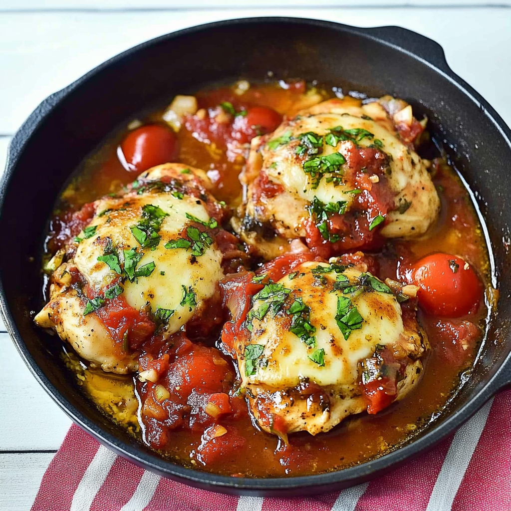 Recipe preparation for Baked Caprese Chicken