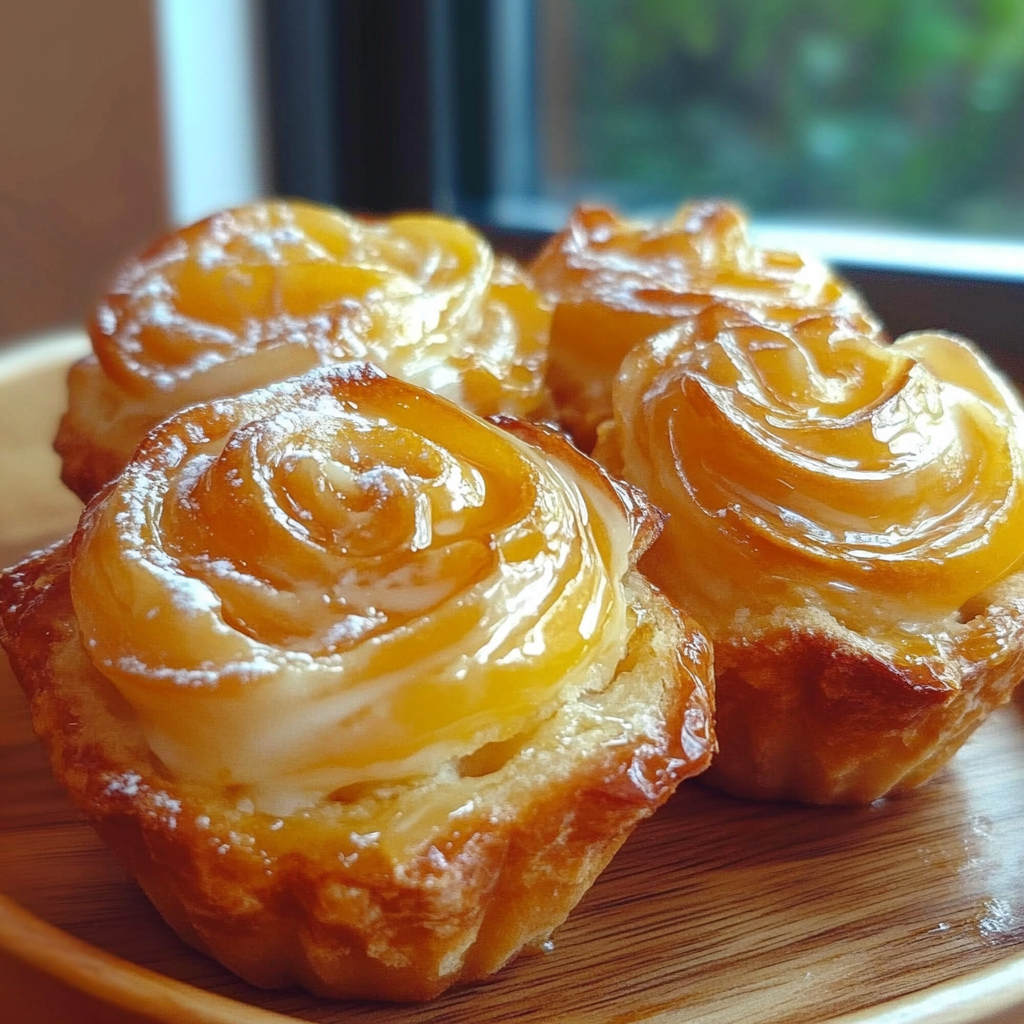 Recipe preparation for Peach Pie Cruffins