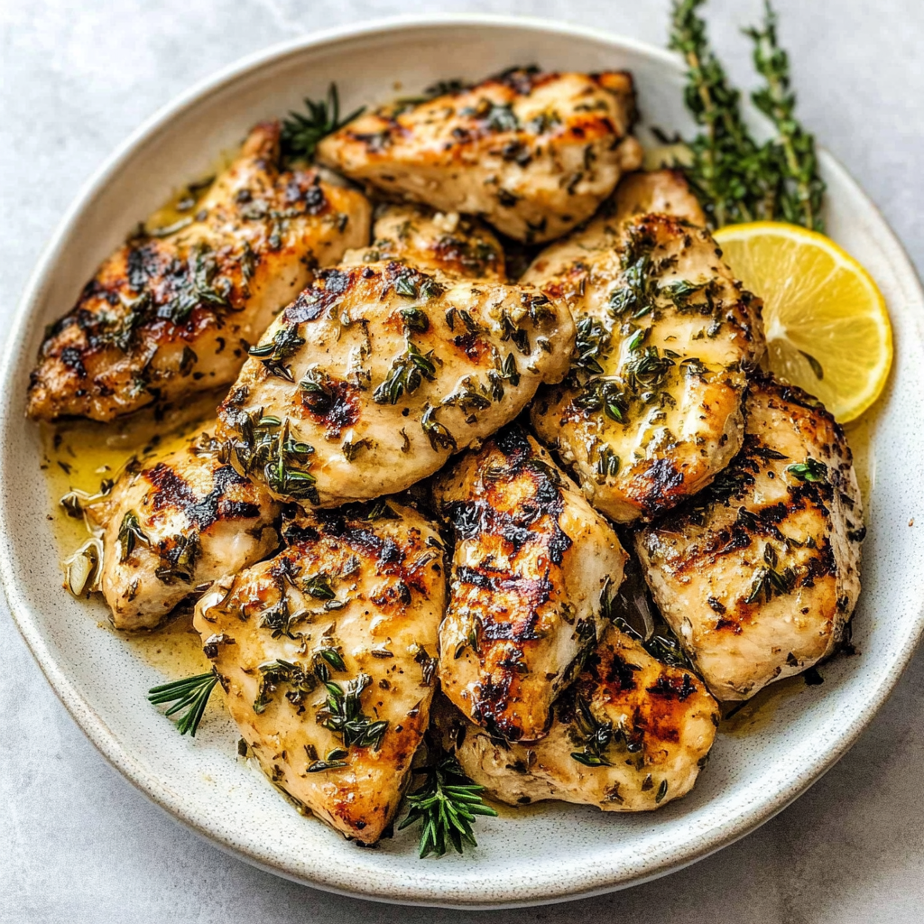 Recipe preparation for Lemon Herb Grilled Chicken