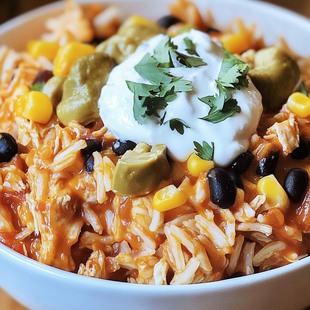 Recipe preparation for Crock Pot Chicken and Rice Burrito Bowl