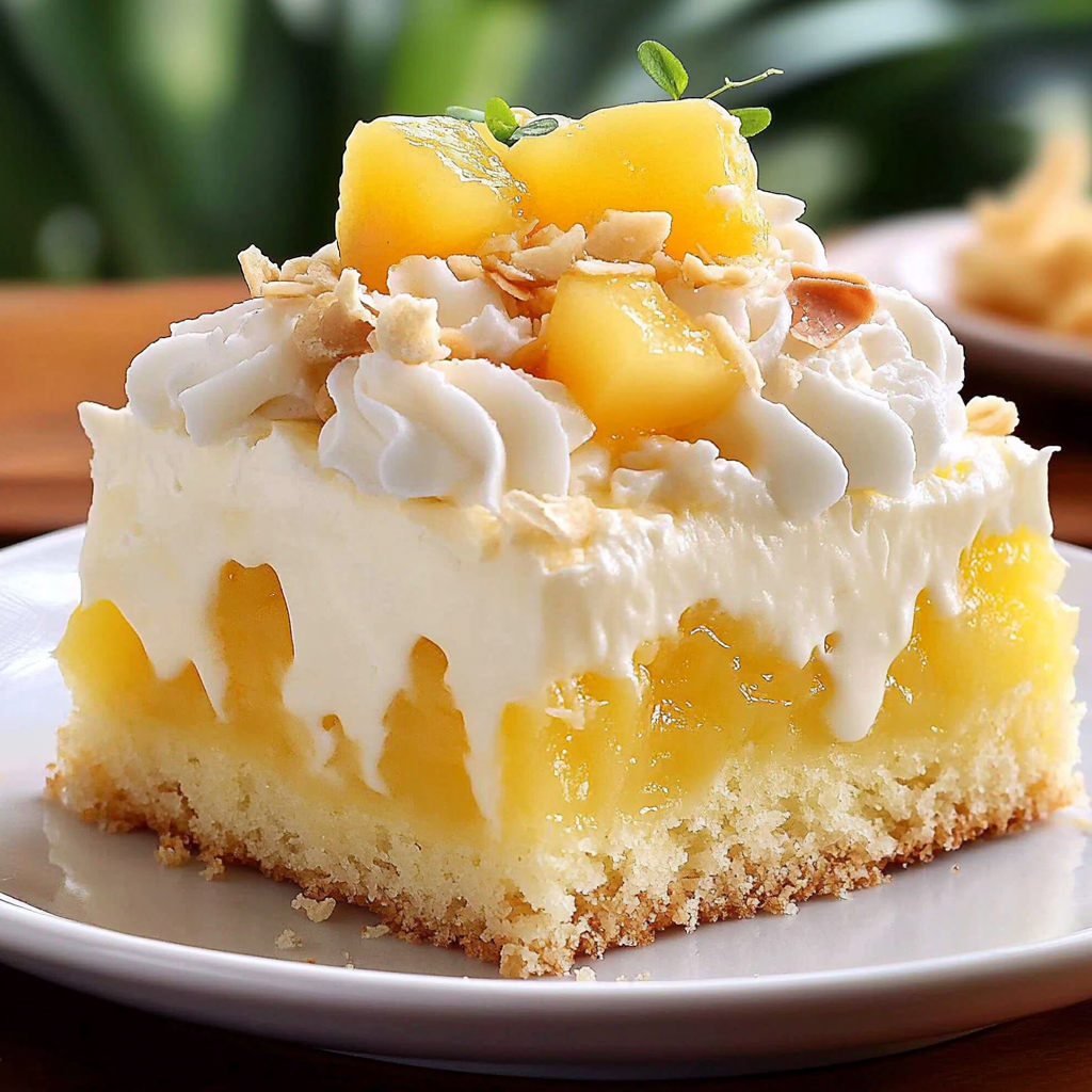 Recipe preparation for Hawaiian Poke Cake