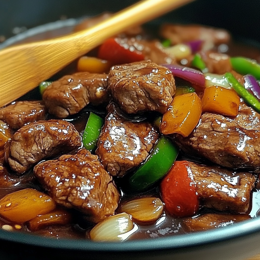 Recipe preparation for Chinese Pepper Steak