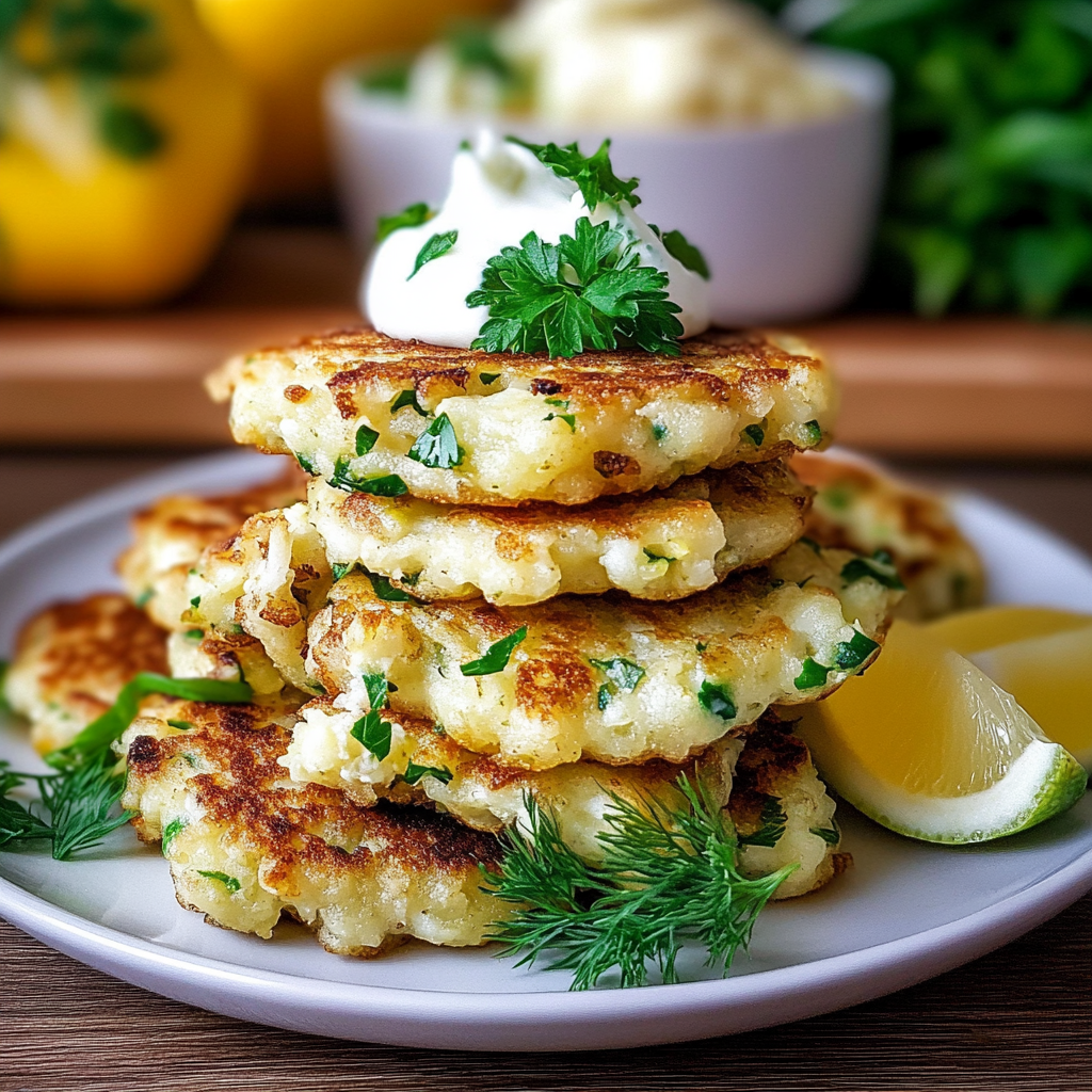 Recipe preparation for Basic Cauliflower Fritters