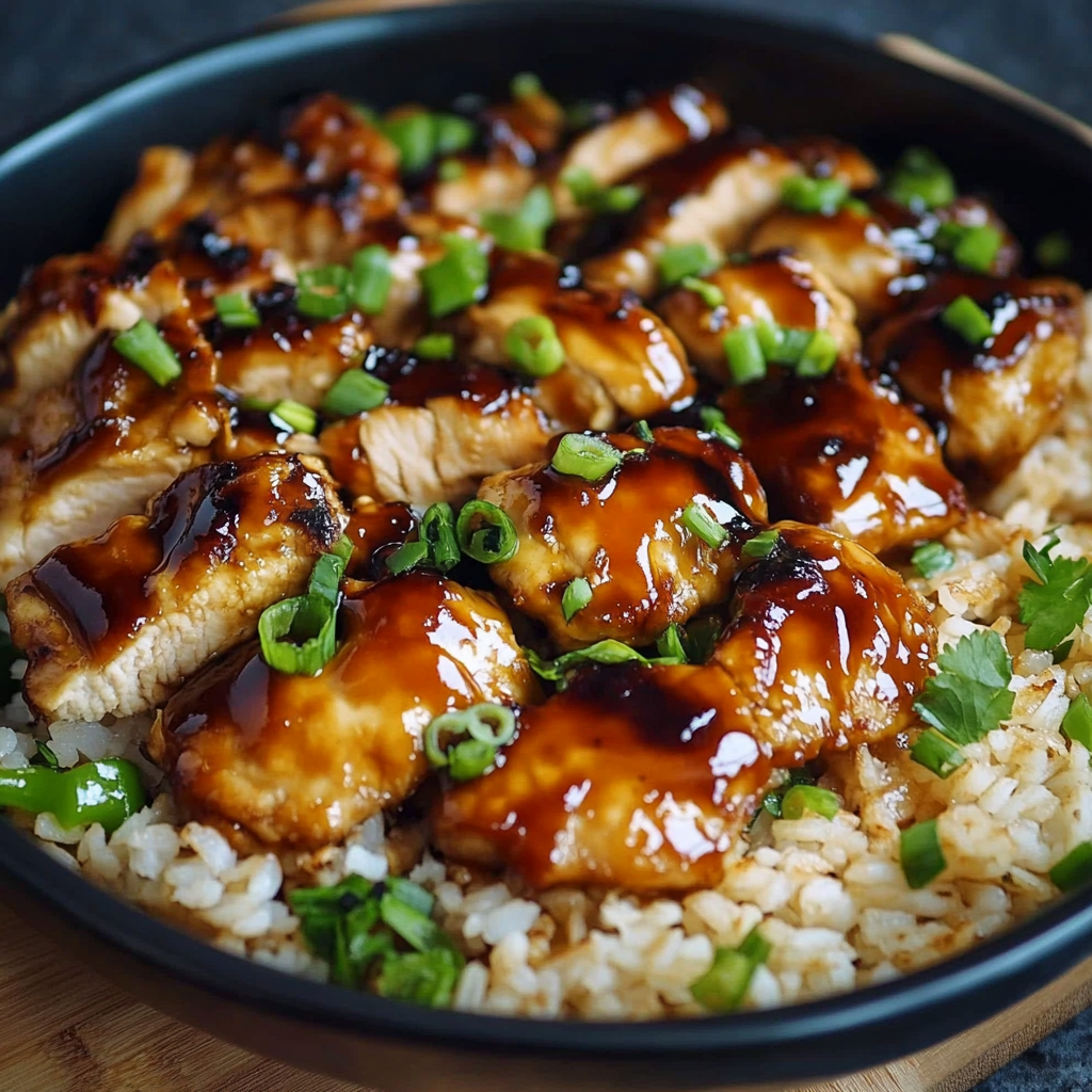 Recipe preparation for Honey BBQ Chicken & Rice