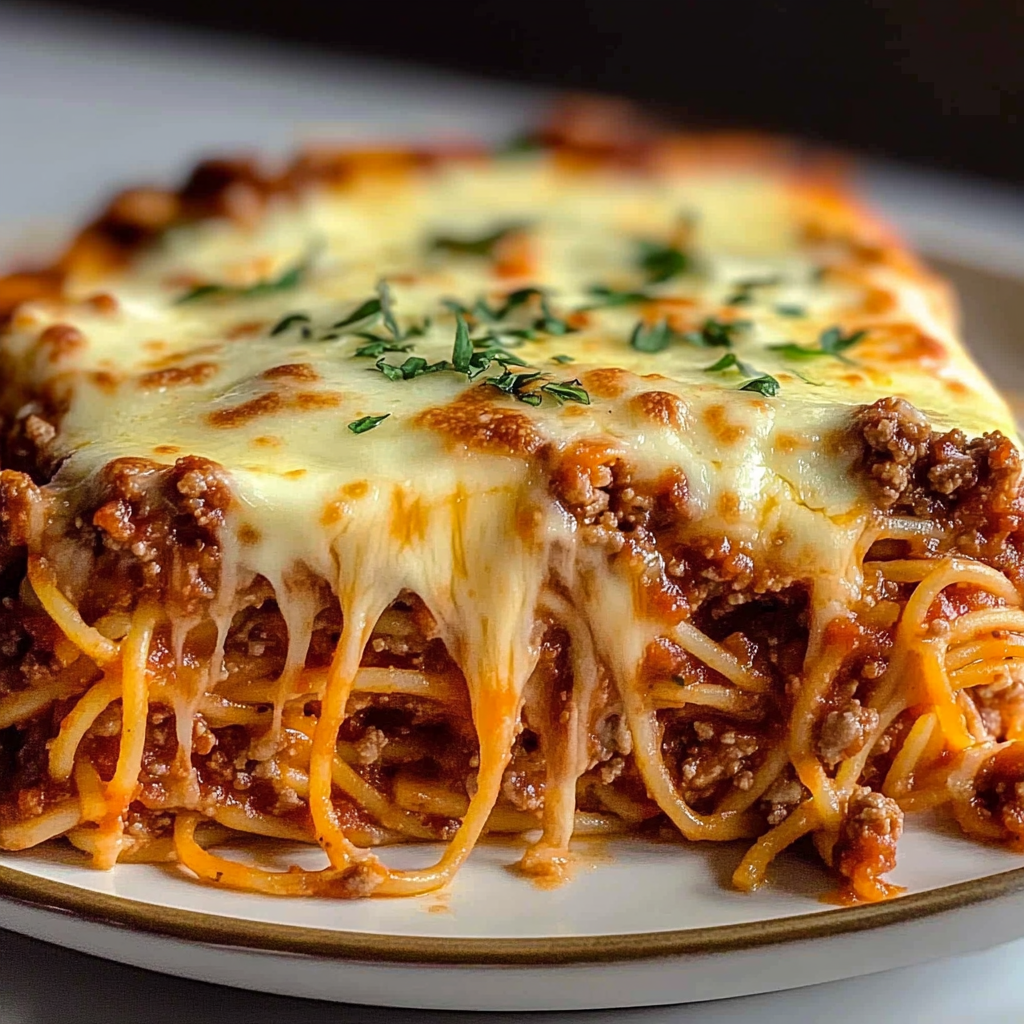 Recipe preparation for Spaghetti Pie