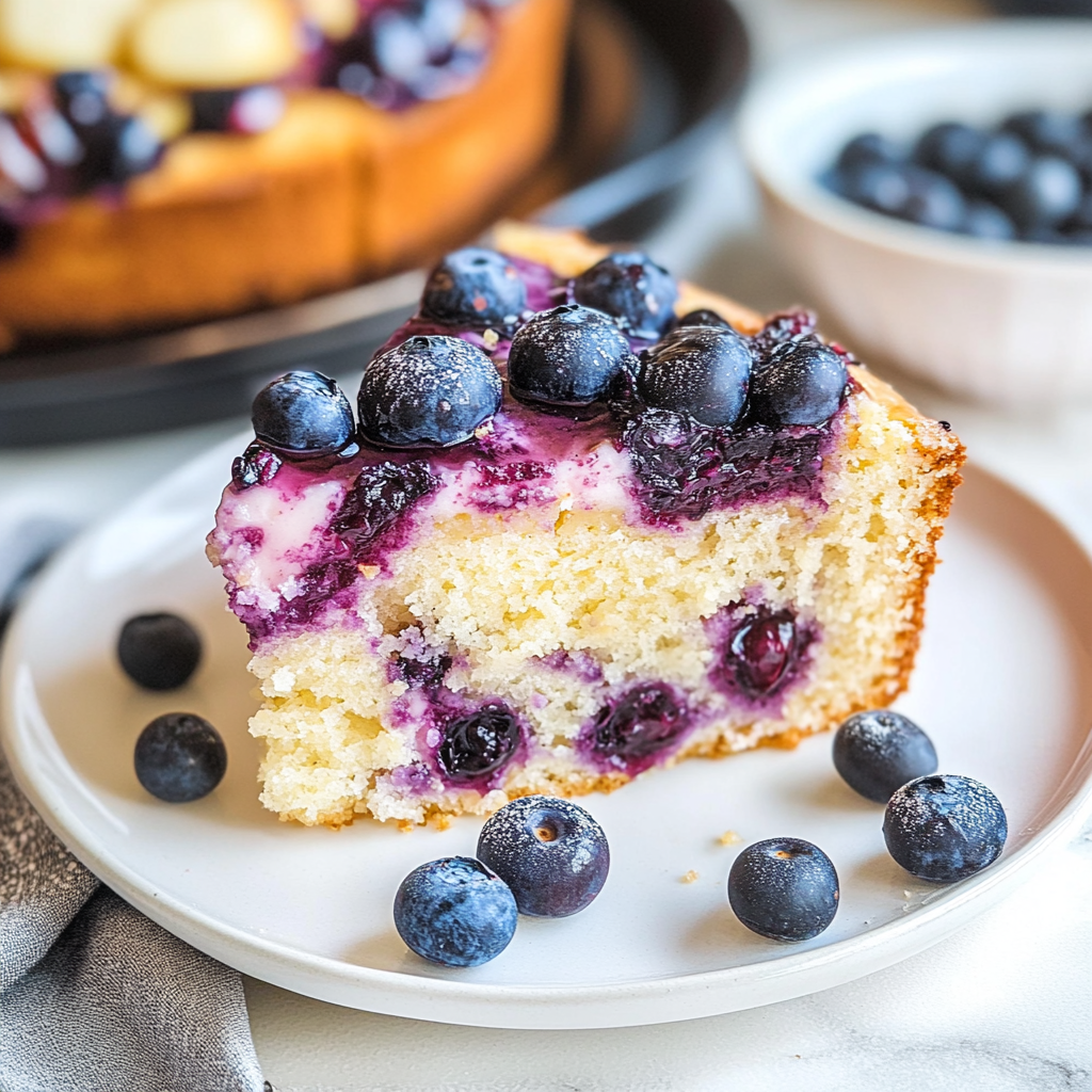 Recipe preparation for Blueberry Cream Cheese Coffee Cake