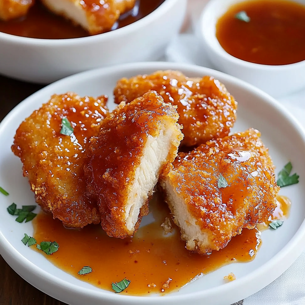 Recipe preparation for Baked Crunchy Hot Honey Chicken