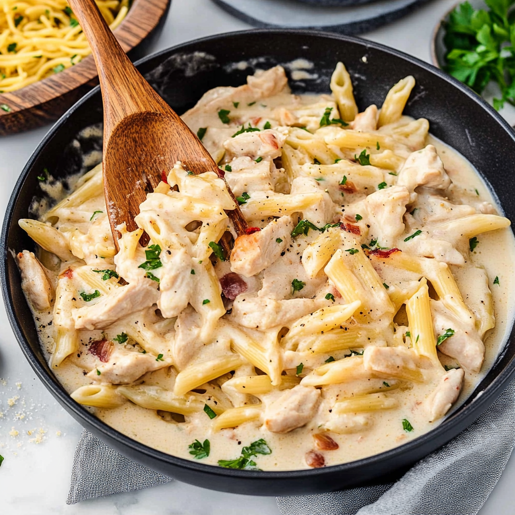 Recipe preparation for Crack Chicken Penne