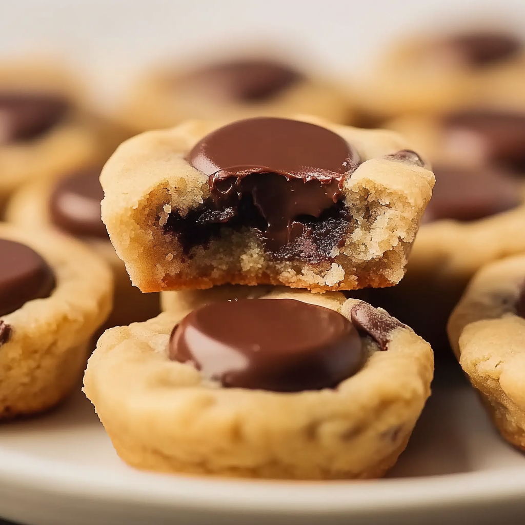 Recipe preparation for Reese’s Peanut Butter Chocolate Chip Cookie Bites