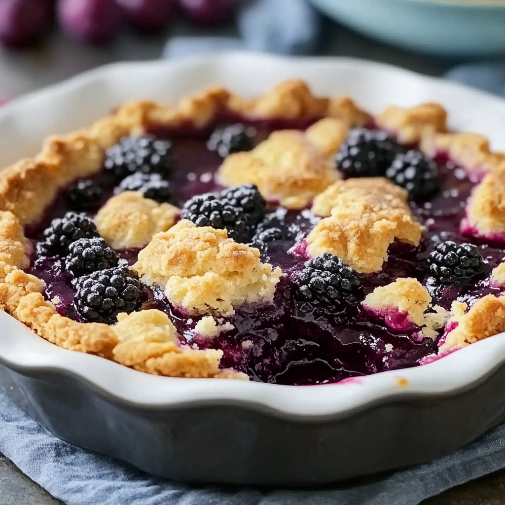 Recipe preparation for Homemade Blackberry Cobbler