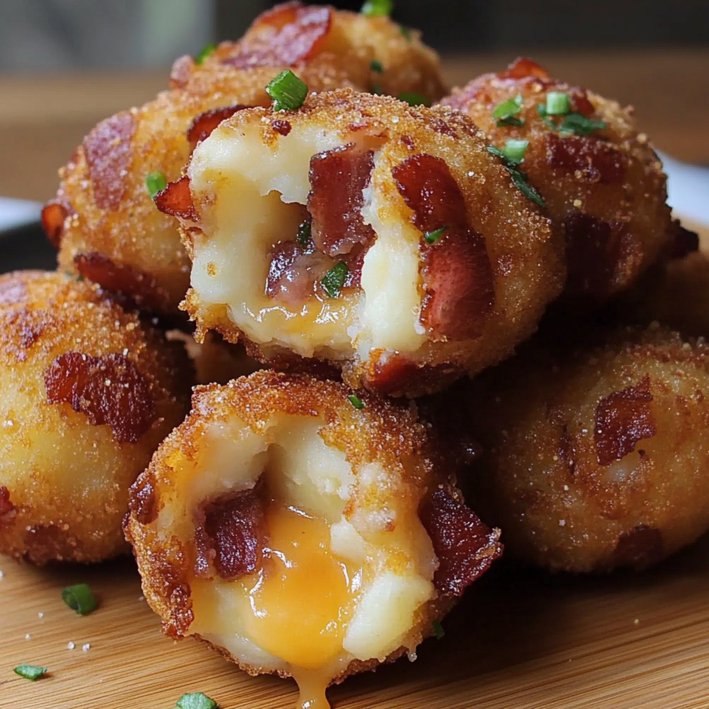 Recipe preparation for Mashed Potato Bacon Bombs