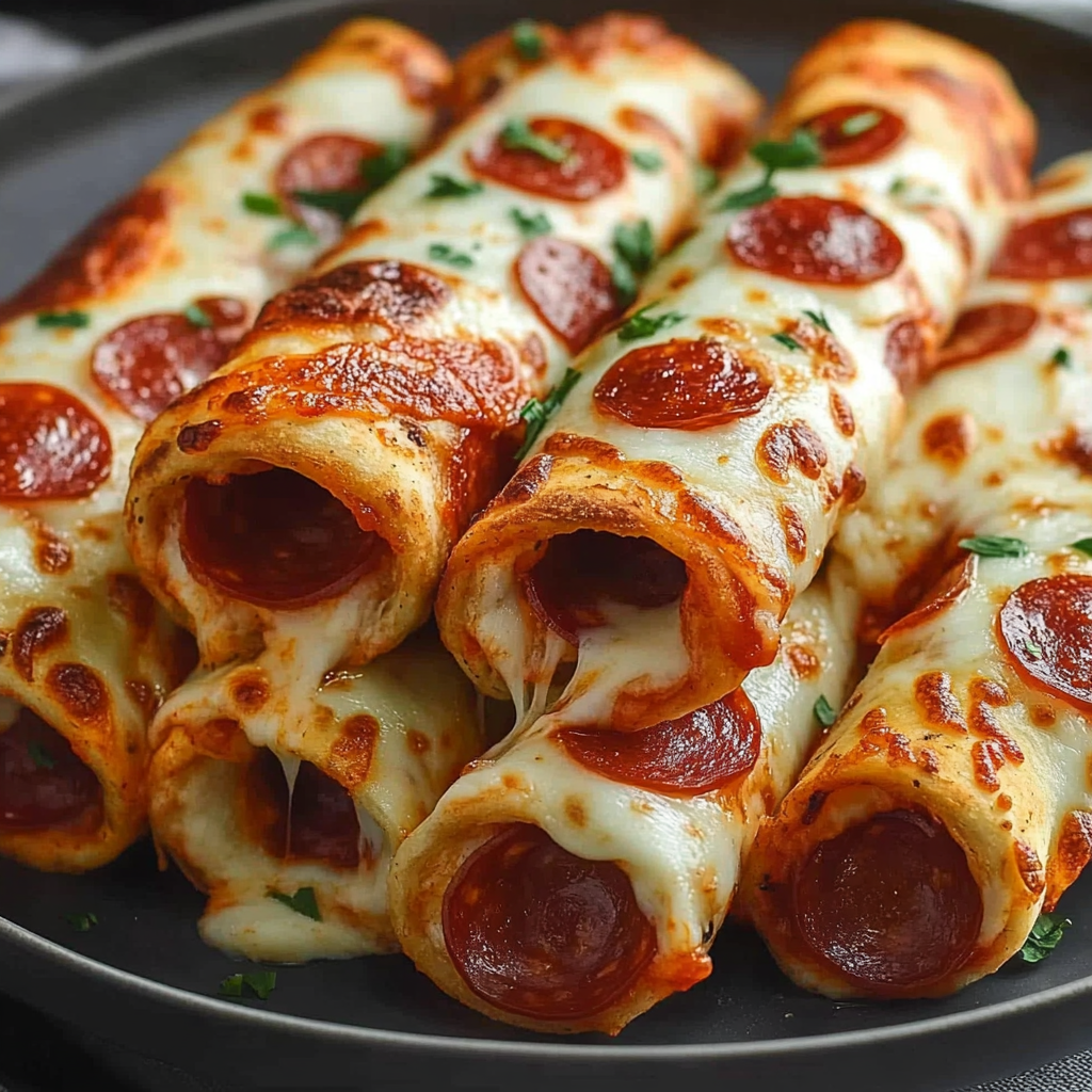Recipe preparation for Cheesy Pepperoni Pizza Roll-Ups with Low-Carb Tortillas