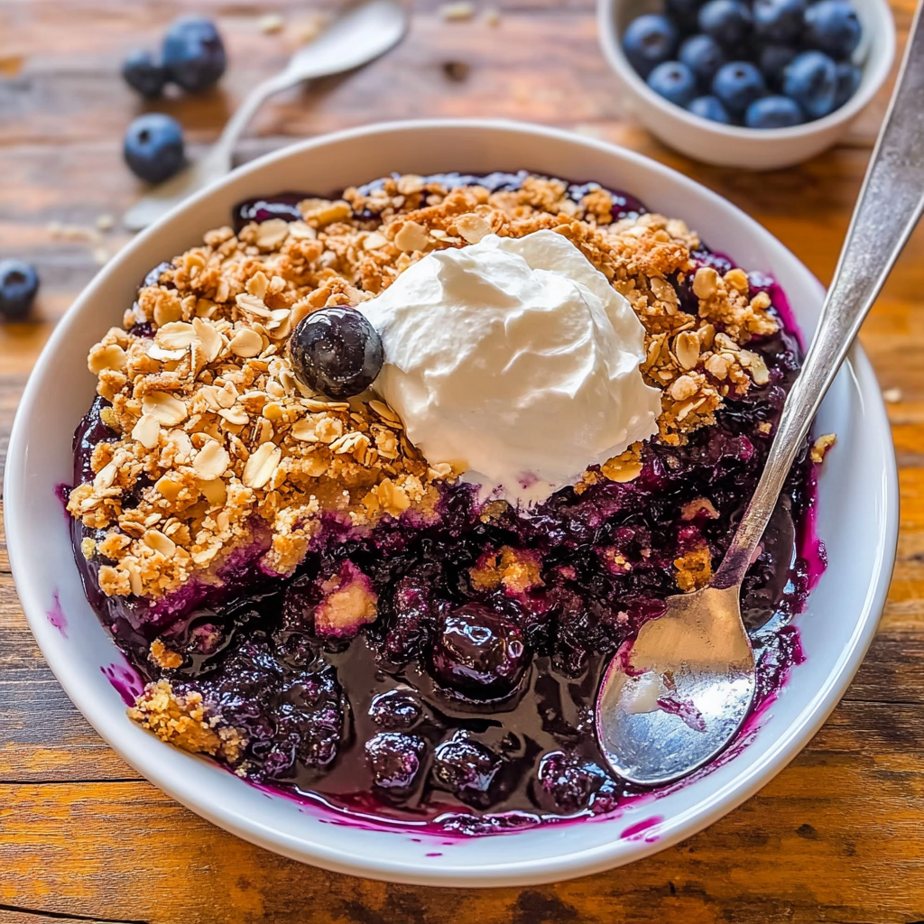 Recipe preparation for Blueberry-Crisp
