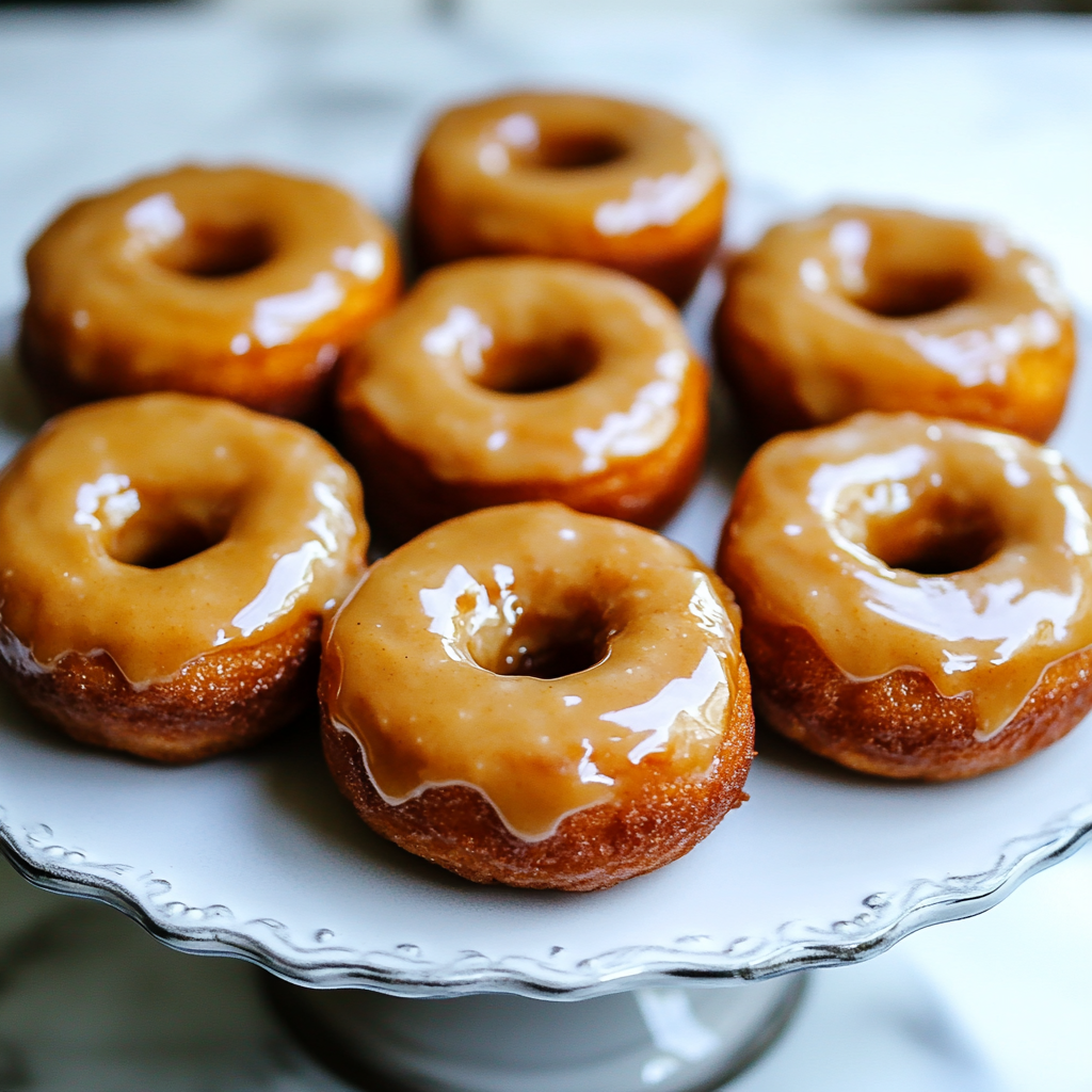 Recipe preparation for Pumpkin Donuts with Maple Glaze