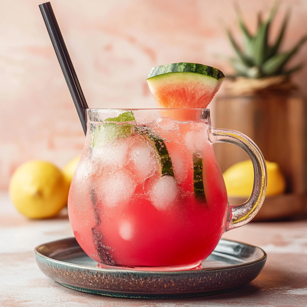 Recipe preparation for Watermelon Lemonade Recipe for Summer