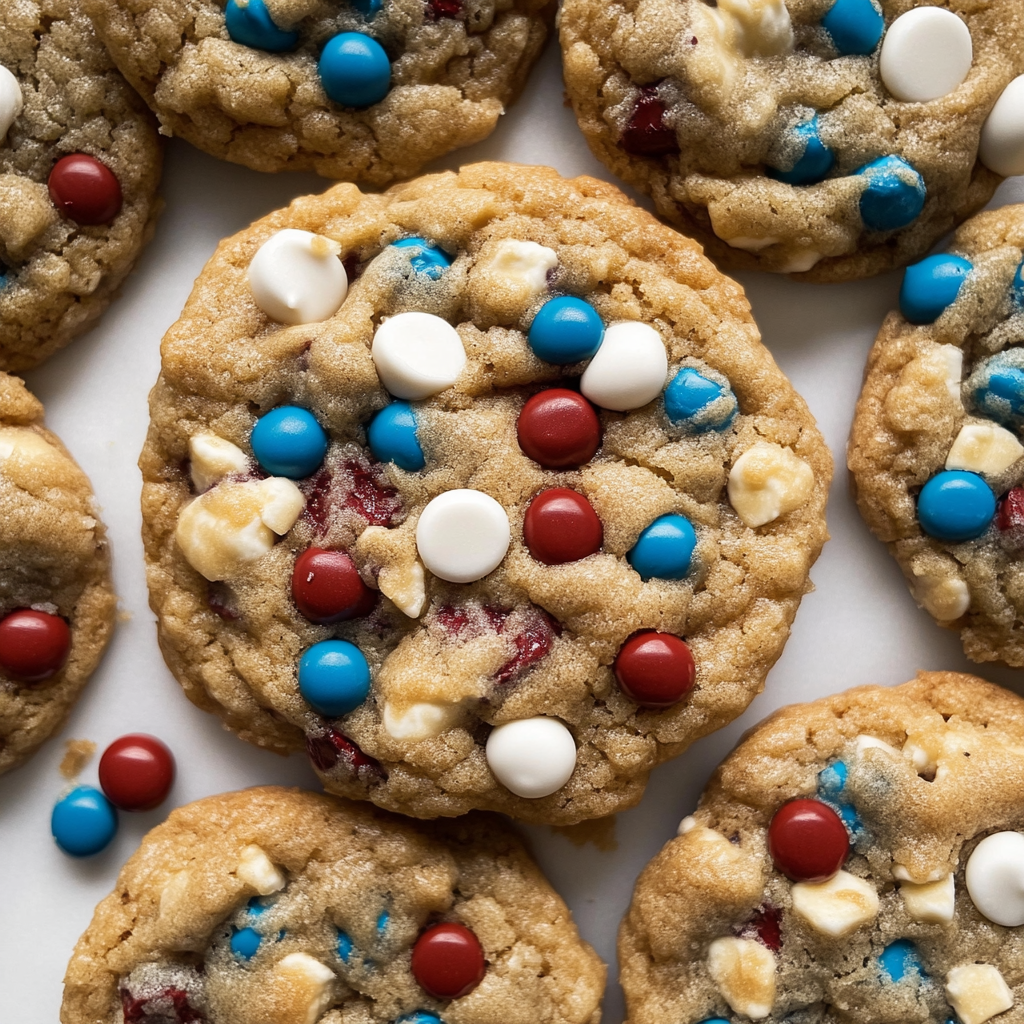 Recipe preparation for 4th of July Monster Cookies