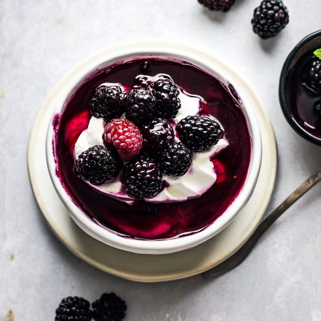 Recipe preparation for Easy Blackberry Compote