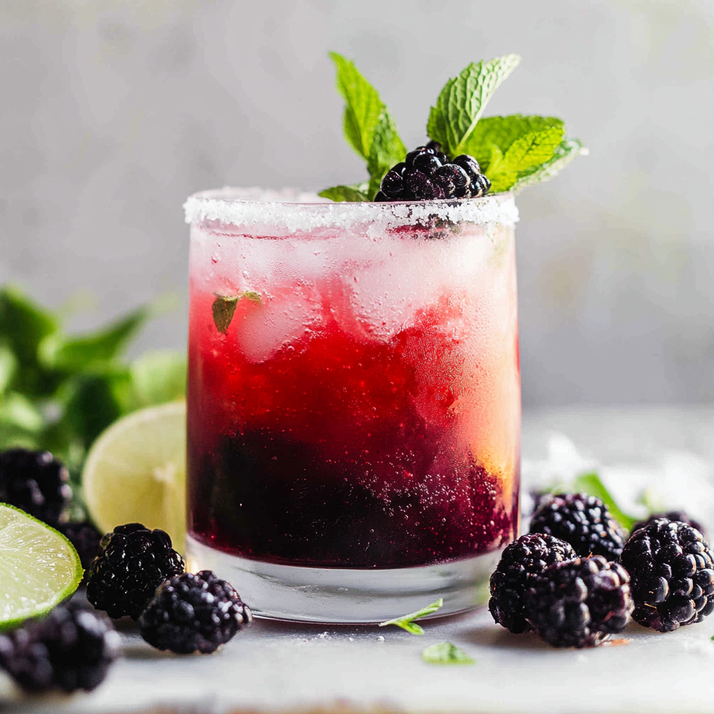 Recipe preparation for Blackberry Mojito