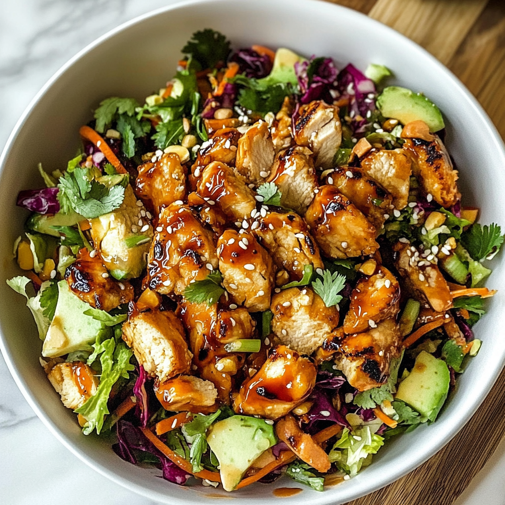Recipe preparation for Asian Chicken Crunch Salad Recipe