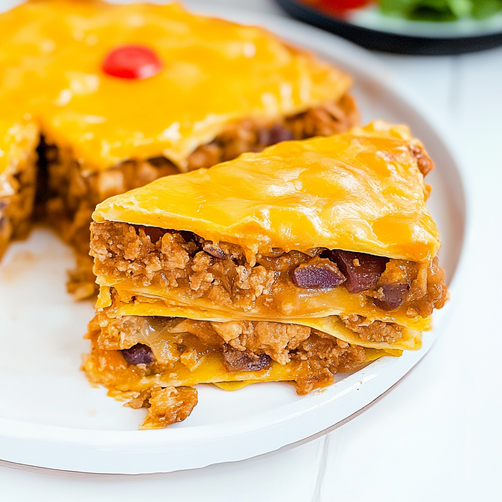 Recipe preparation for Layered Taco Bake