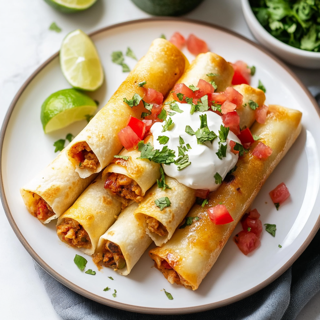 Recipe preparation for Chicken Taquitos