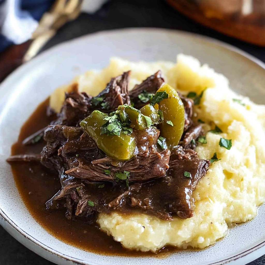 Recipe preparation for Mississippi Pot Roast