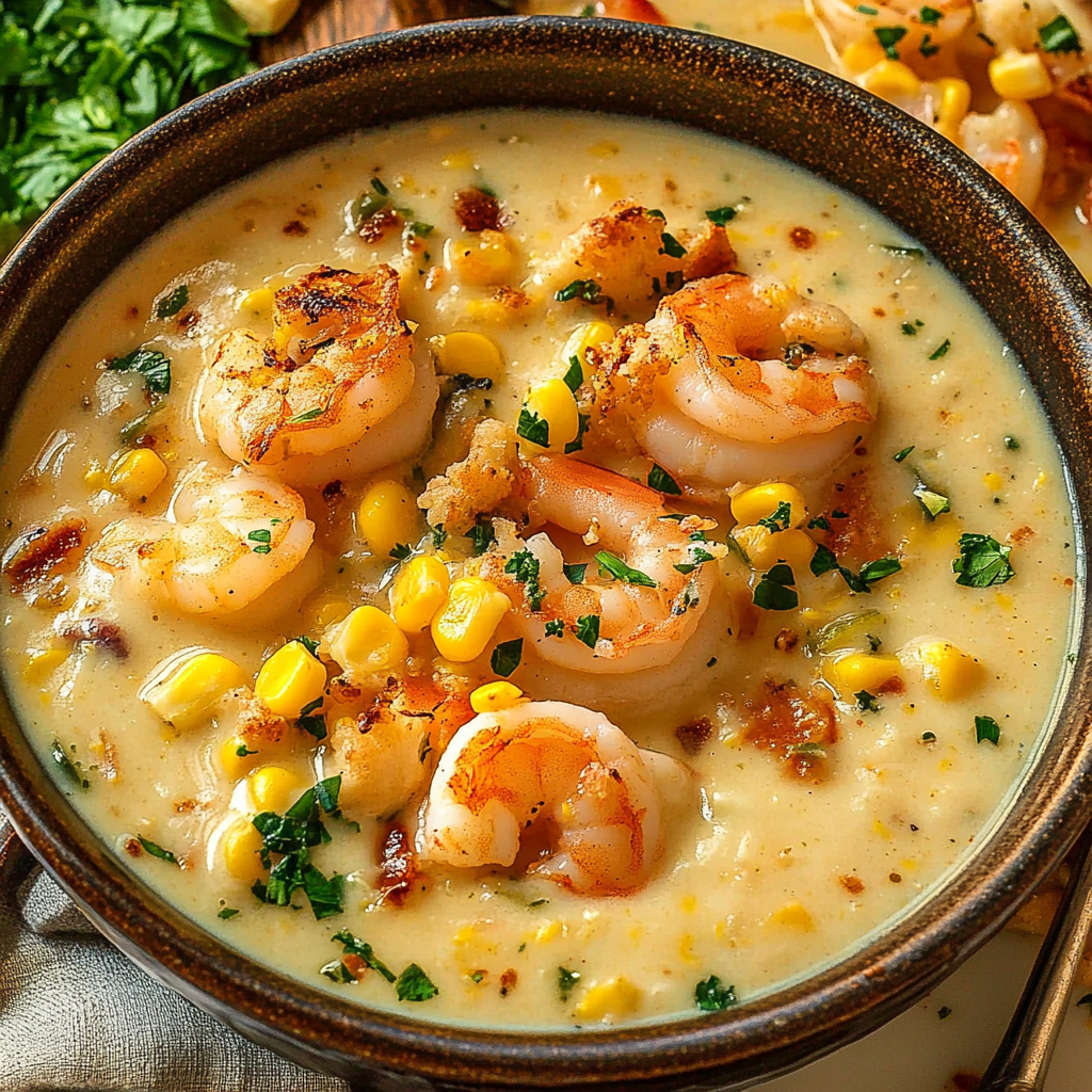 Recipe preparation for Shrimp and Corn Bisque