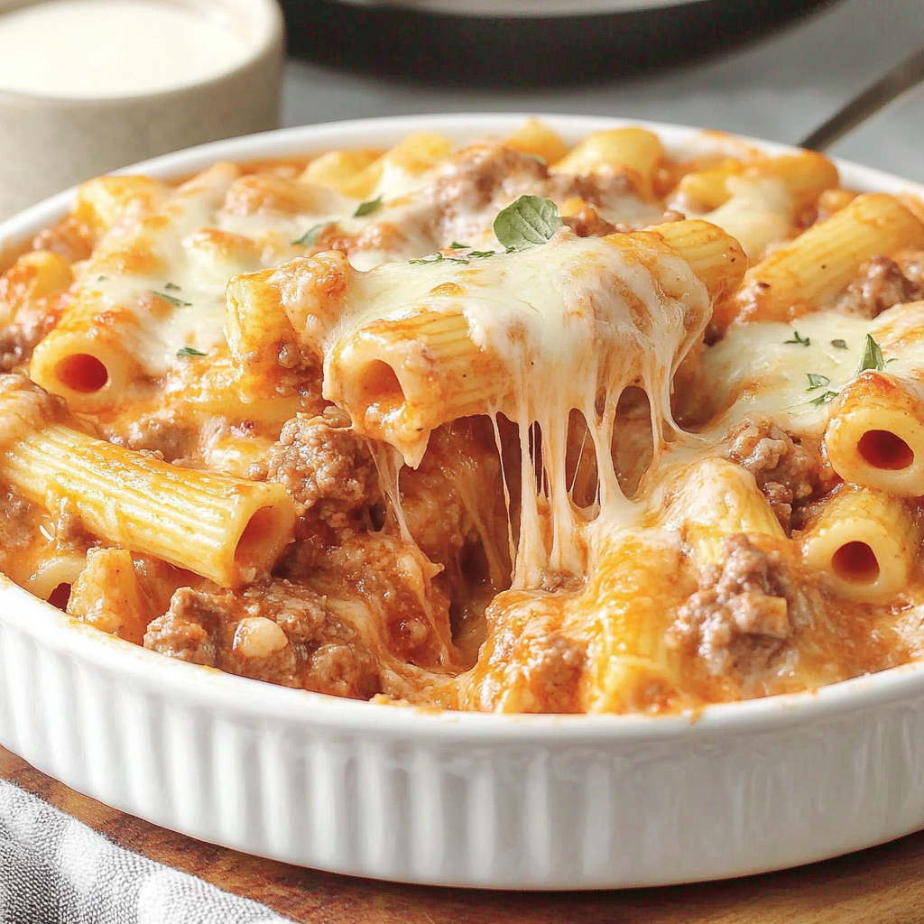 Recipe preparation for Instant Pot Baked Ziti