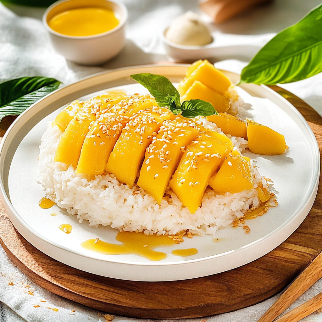 Recipe preparation for Mango Sticky Rice