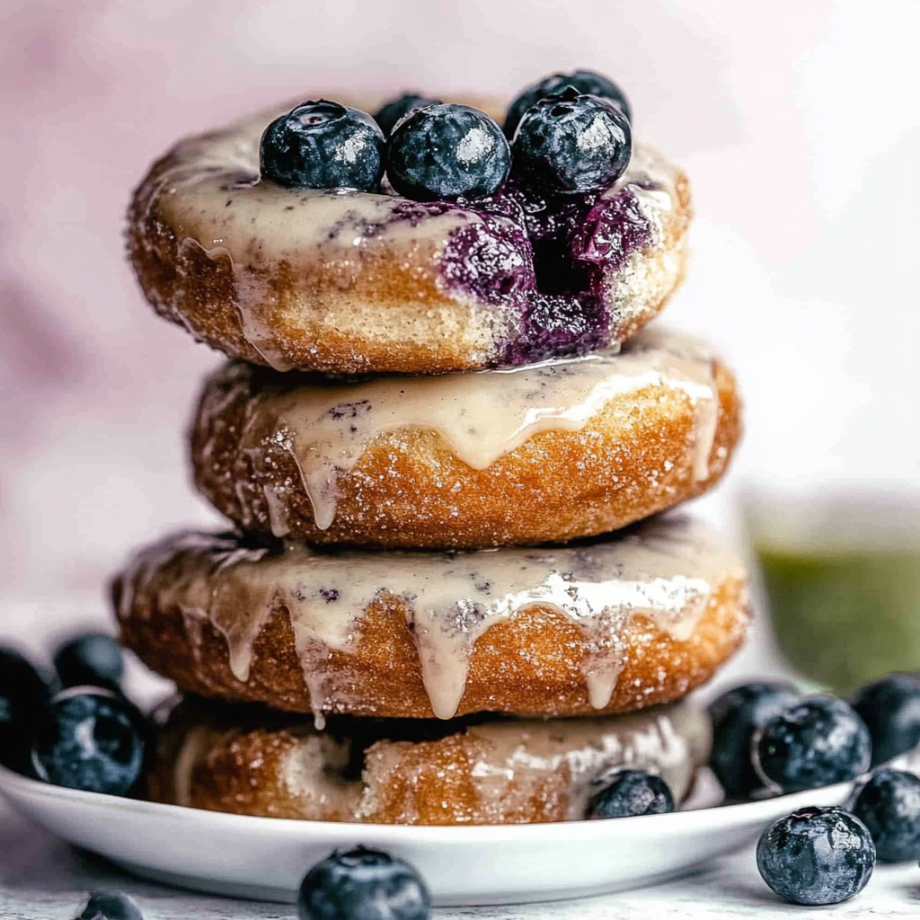 Recipe preparation for Blueberry Cake Donuts