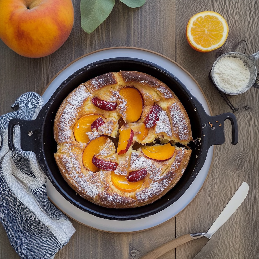 Recipe preparation for Nectarine Clafoutis Recipe