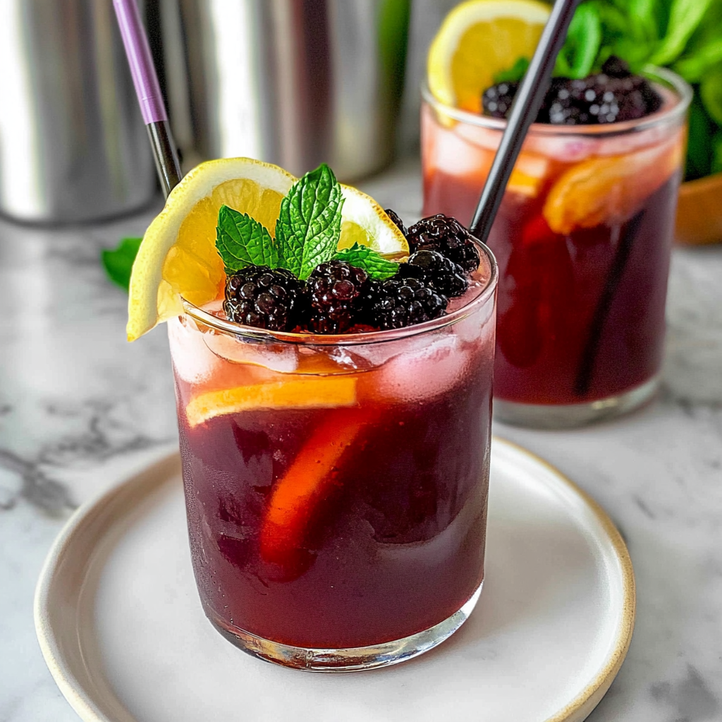 Recipe preparation for Blackberry Iced Tea