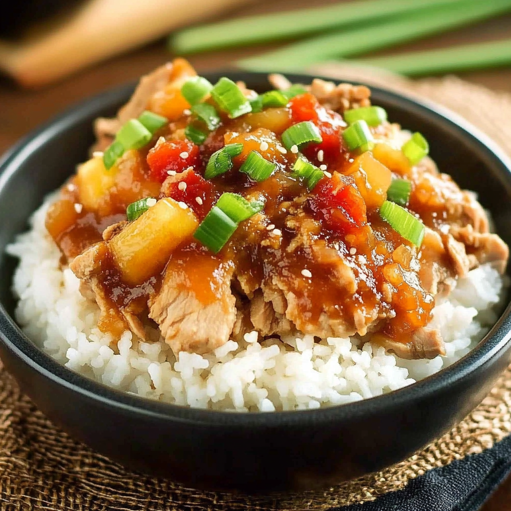 Recipe preparation for Crockpot Hawaiian Chicken Flavor