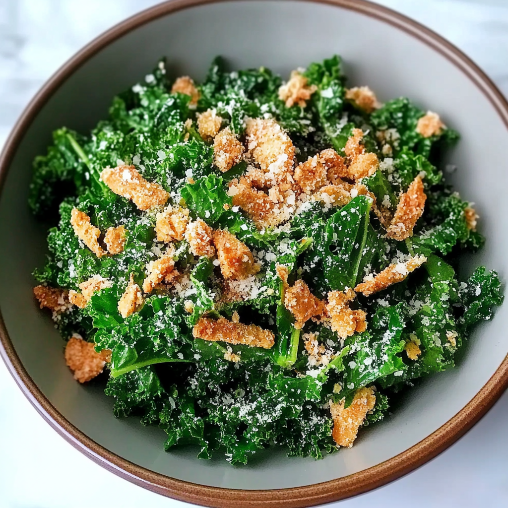 Recipe preparation for Spicy Keto Kale Salad