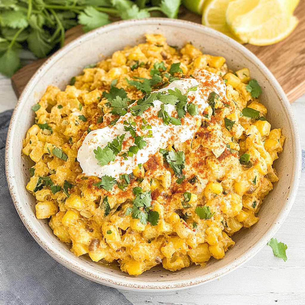 Recipe preparation for Elote Dip