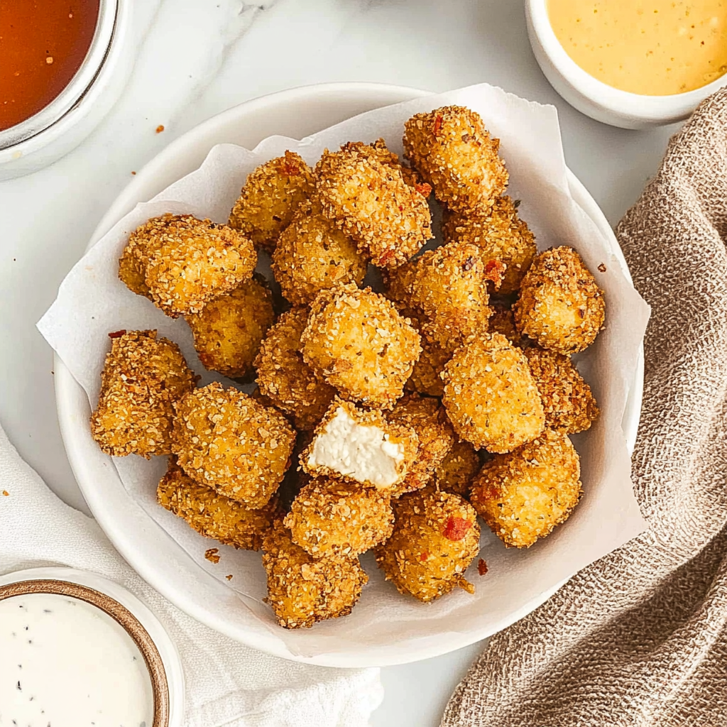 Recipe preparation for Air Fryer Tofu Nuggets