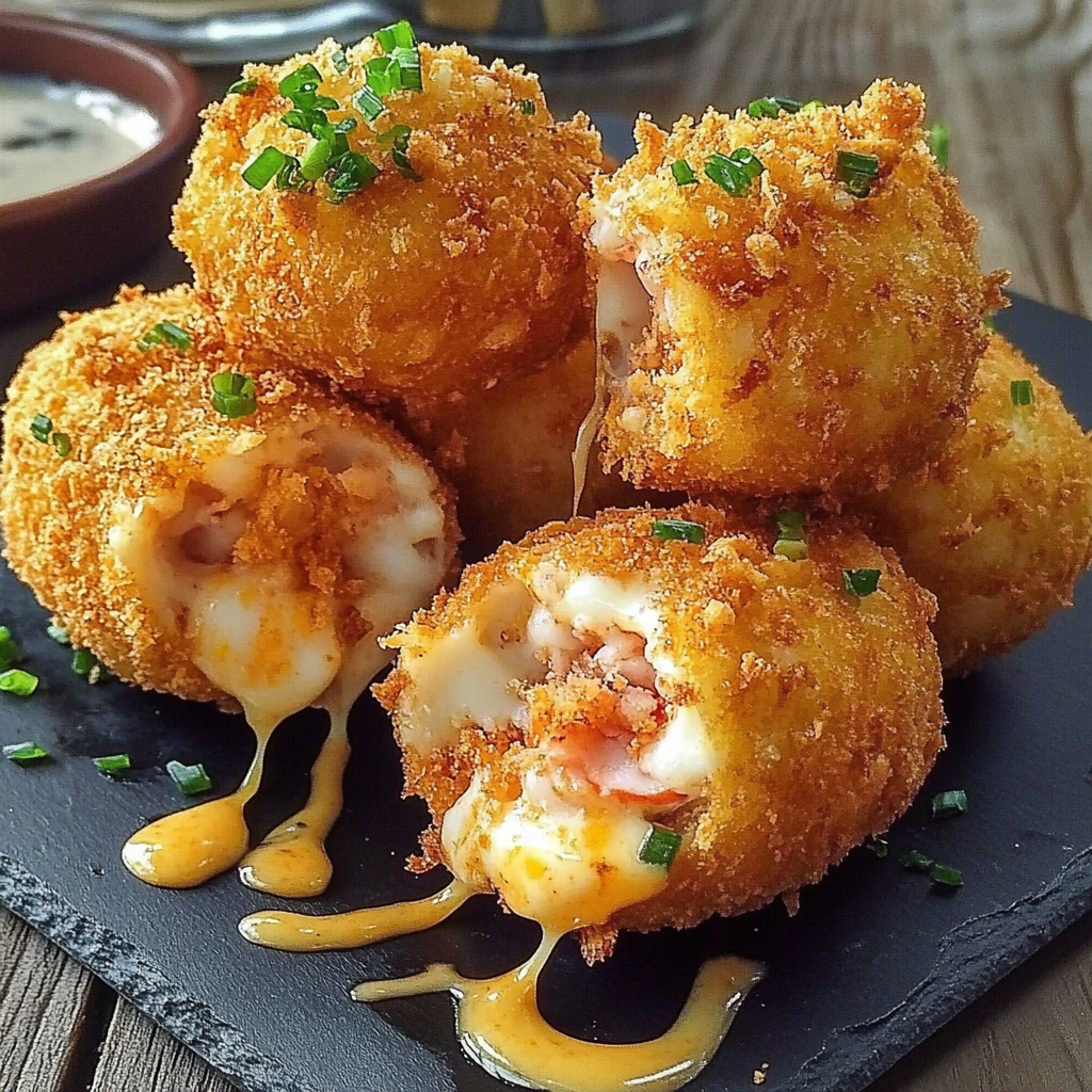 Recipe preparation for Shrimp Crab Nacho Corn Dogs