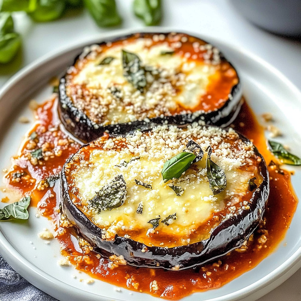 Recipe preparation for Air Fryer Eggplant Parmesa