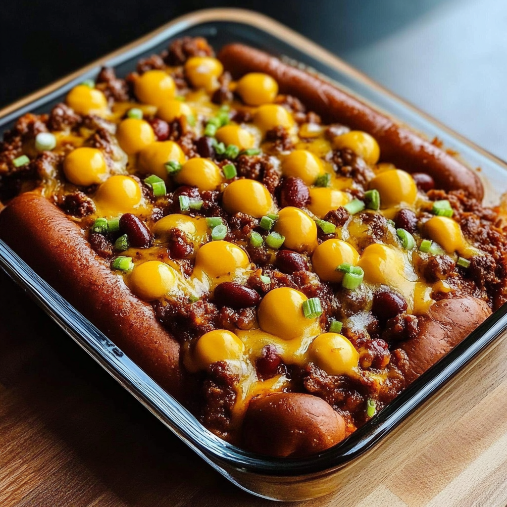Recipe preparation for Loaded Classic Chili Cheese Dog