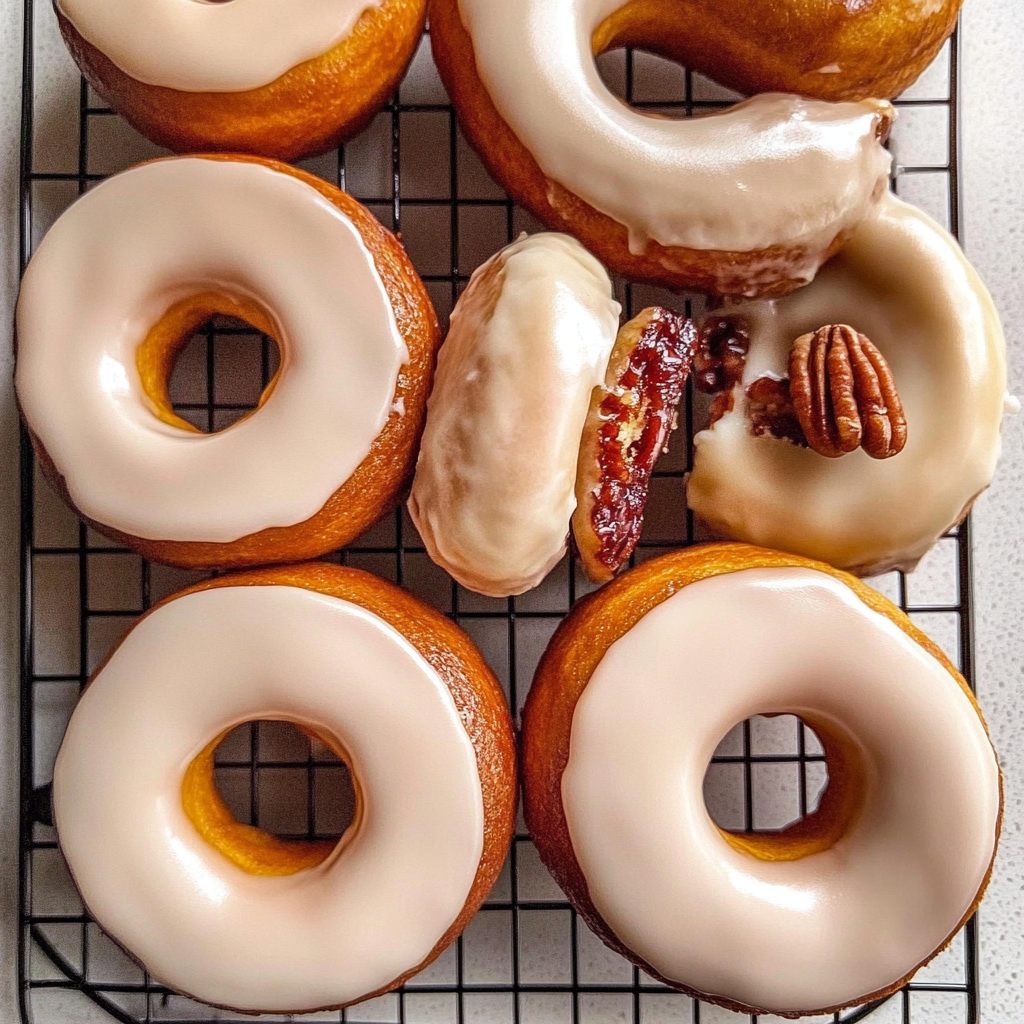 Recipe preparation for Pumpkin Cheesecake Brioche Doughnuts