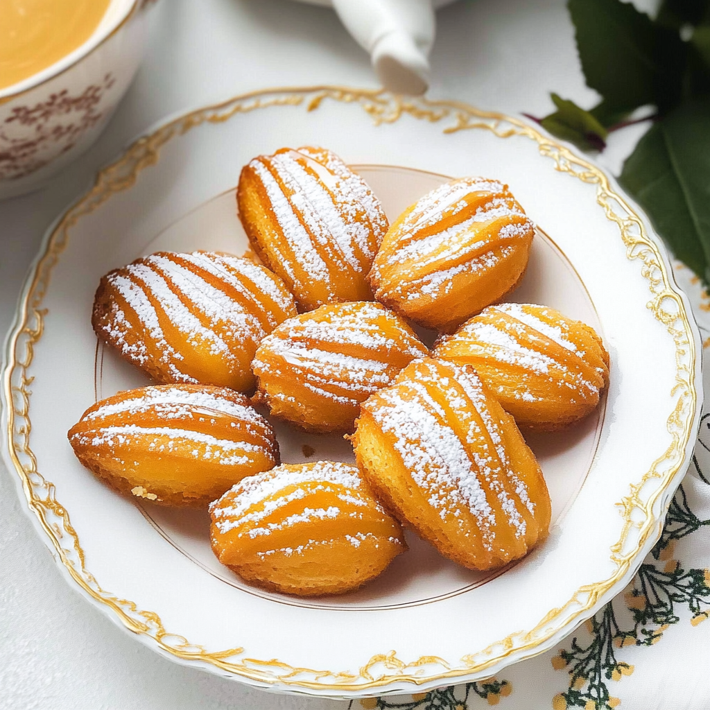 Recipe preparation for Vanilla Bean Madeleines